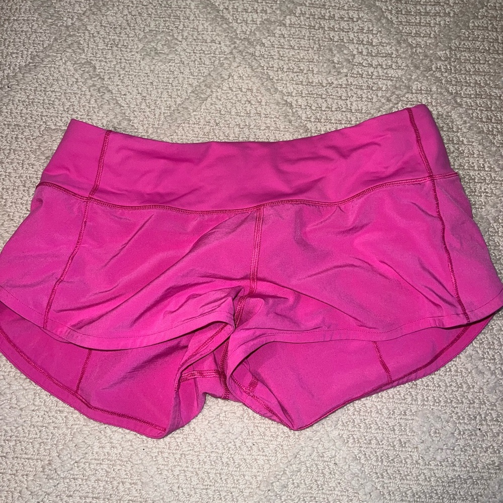 sonic pink lululemon speed up short 2.5